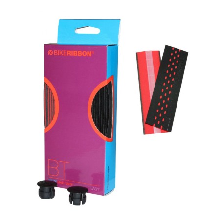 Ruban de guidon Bike Ribbon drop noir-rouge