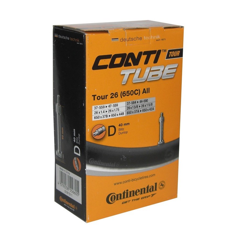 CHAMBRE À AIR CONTINENTAL TOUR 26x1 1/8-1.75''ALL VALVE DUNL - 1815110000 - 4019238556605