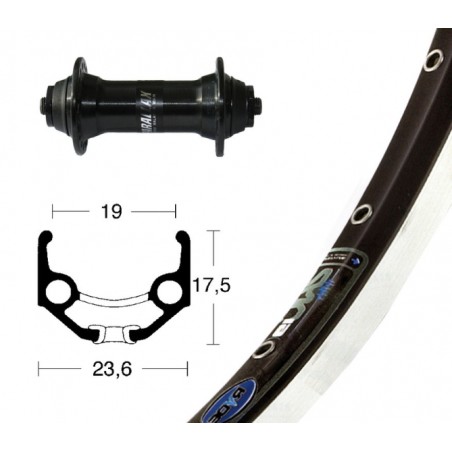 R.AV.28x1.75 WINORA RIGIDE ZAC 19 T 3000 BLO.RA.100 mm NR/AR - 2147544800 - 4032191829005