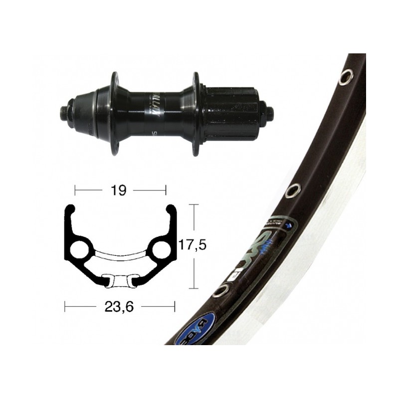 R.ARR.28x1.75 WINORA RIGIDE ZAC 19 T 3000 BLO.RA.135mm NR/AR - 2147544900 - 4032191829012