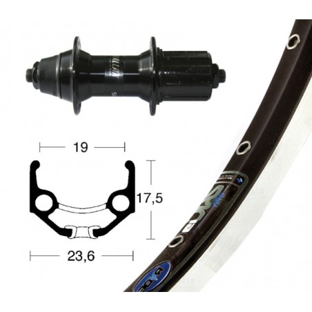 R.ARR.28x1.75 WINORA RIGIDE ZAC 19 T 3000 BLO.RA.135mm NR/AR - 2147544900 - 4032191829012