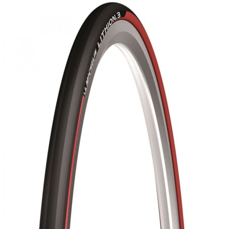 Pneu route 700 x 25 Michelin lithion 3 rouge ts (25-622)