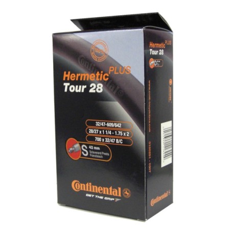 CHAMBRE À AIR CONTINENTAL TOUR HERMETIC PLUS 28x1 1/4-1.75'' - 1820910000 - 4019238557008