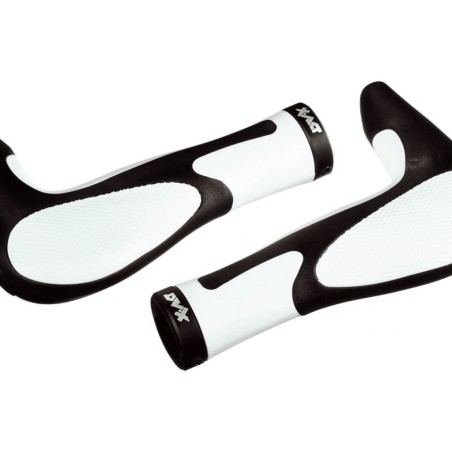JEU POIGNÉES ERGOTEC AKSB 09 VTT KRATON/GEL 138mm NOIR/BLANC - 61536001 - 4016538075805