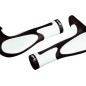 JEU POIGNÉES ERGOTEC AKSB 09 VTT KRATON/GEL 138mm NOIR/BLANC - 61536001 - 4016538075805