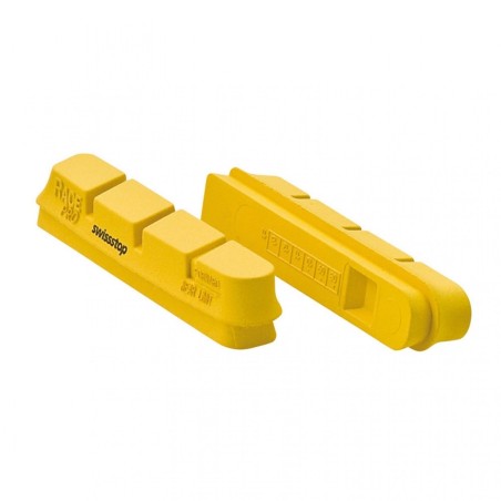 KIT 4 PATINS SWISSTOP CAMPAGNOLO RACE PRO JAUNE CARBONE - P100002484 - 7640121221729