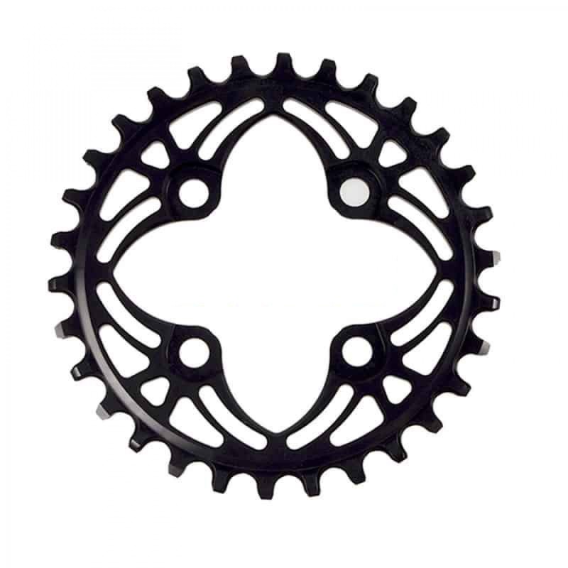 PLATEAU ABS.BLACK 28D 64 BCD 4BR.NARROW WIDE 1x10-12V ALU NR - SH28BK - 5110846000777