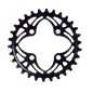 PLATEAU ABS.BLACK 28D 64 BCD 4BR.NARROW WIDE 1x10-12V ALU NR - SH28BK - 5110846000777