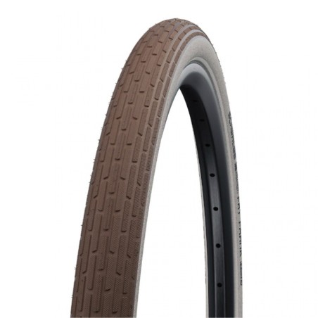 Pneu vtt urbain 26 x 2.35 Schwalbe fat frank marron tr (60-559) renfort k-guard (twin skin)