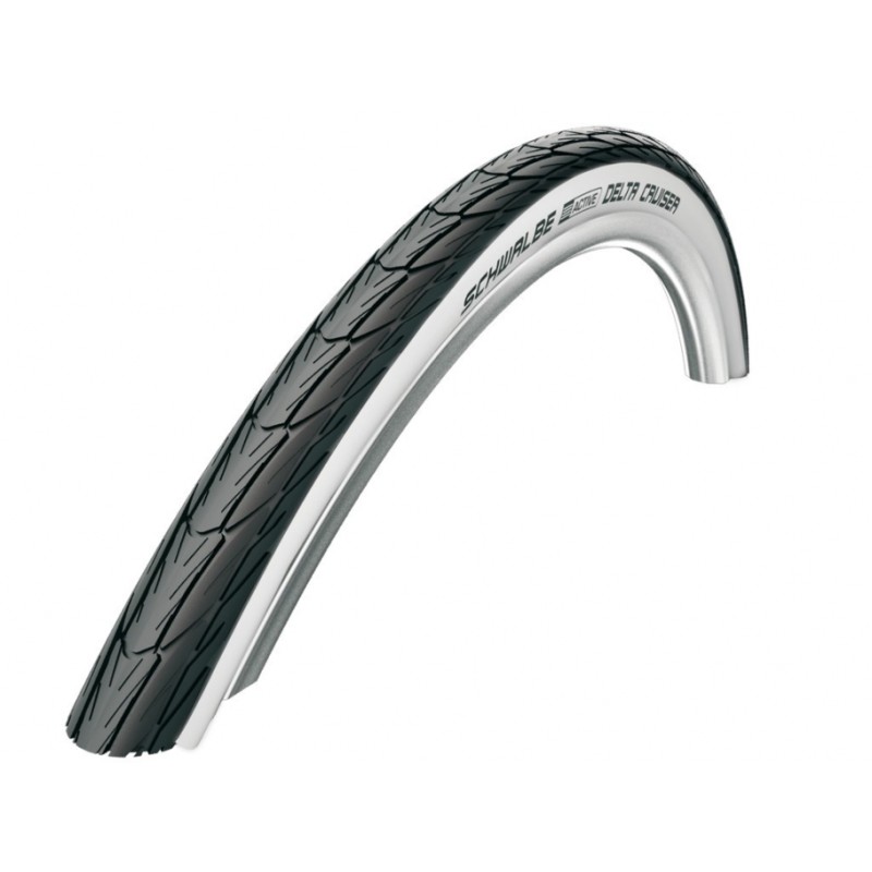 PNEU SCHWALBE DELTA CRUISER 24x1 3/8 K-GUARD RIGIDE NR/BLANC - 11129062.01 - 4026495674973