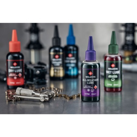 LUBRIFIANT VELO WELDTITE TF2 PERFORMANCE TOUTES CONDITIONS AU TEFLON POUR CHAINE (100ml) ALL WEATHER