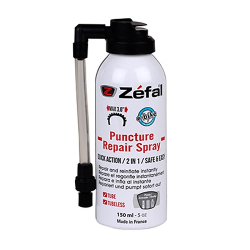 BOMBE ANTI-CREVAISON ZEFAL POUR PNEU 27.5 -29  TUBELESS-TUBETYPEP RESTA-SCHRADER (150ml)
