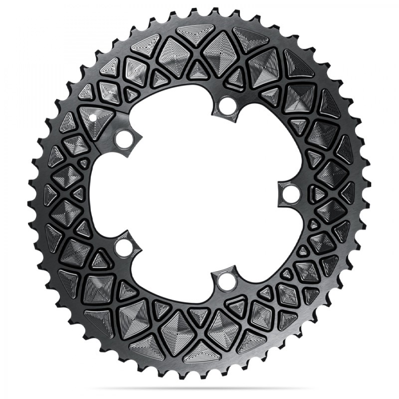PLATEAU AB.BLACK OVALE 50D 110 BCD 5 BR.SRAM 2x9-11V ALU NR - ROVSR50/5BK - 5110846001514