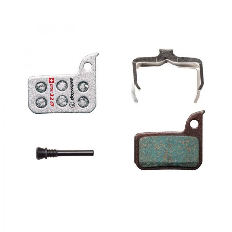 JEU DE PLAQUETTES DE FREIN ORGANIQUES SWISSTOP DISC 32 E - P100005157 - 7640121223242