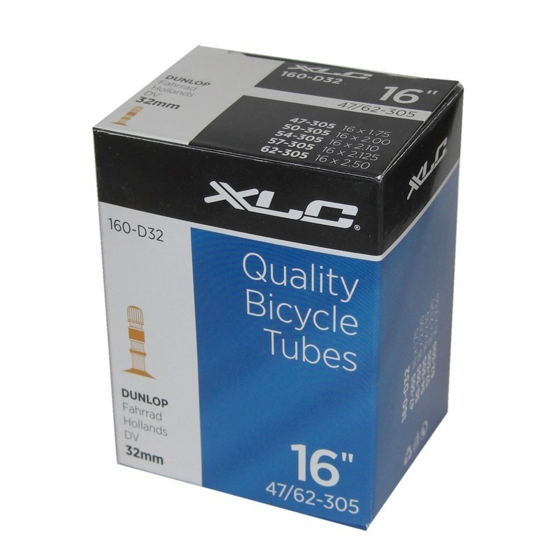 CHAMBRE À AIR XLC 16X1.75/2.125 47/62-305 DUNLOP 32 MM CHAMBRE À AIR XLC 16X1.75/2.125 47/62-305 DUNLOP 32 MM