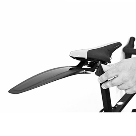 GARDE BOUE VTT AR 16'' à 29" POLISPORT S-MUD NOIR (SUR RAIL DE SELLE) LONGUEUR 460MM