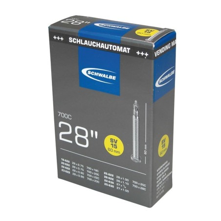 CHAMBRE À AIR SCHWALBE 28x3/4-1 1/8 VALVE PRESTA 60 mm