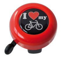 SONNETTE REICH MOTIF I LOVE MY BIKE 55 MM ROUGE