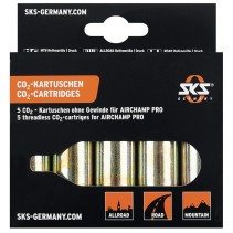 5 CARTOUCHES AIR CO2 16 g SKS AIRCHAMP PRO SANS VIS - 10002 - 4002556121440