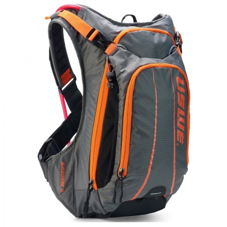 SAC À DOS HYDRATATION USWE AIRBONE 15 NDM 1 RÉSERVOIR ELITE 3L TUYAU PLUG-N-PLAY GRIS/ORANGE