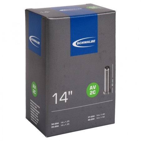 CHAMBRE À AIR SCHWALBE AV2C 14x1.10-1.50 VALVE STANDARD 40mm