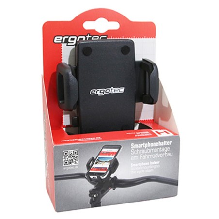 SUPPORT TELEPHONE-SMARTPHONE ERGOTEC FIXATION BOUCHON POTENCE LARGEUR REGLABLE DE 60 à 80mm