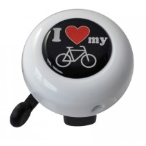 SONNETTE REICH MOTIF I LOVE MY BIKE 55 MM BLANC