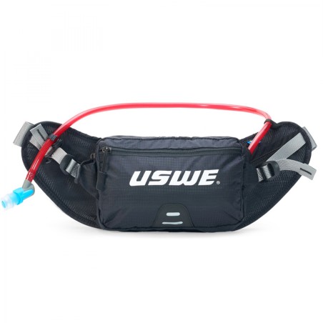 CINTURE D'HYDRATATION USWE ZULO 2 NDM RÉSERVOIR ELITE 1L TUYAU PLUG-N-PLAY NOIR CARBONE