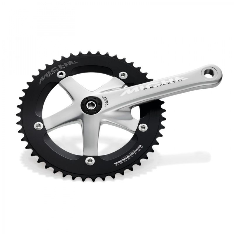 PÉDALIER MICHE PRIMATO ADVANCED 165mm BCD144 48 DENTS ARG/NR - CSPA0BSD48000 - 8058258291925