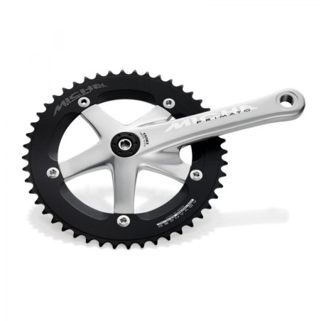 PÉDALIER MICHE PRIMATO ADVANCED 165mm BCD144 48 DENTS ARG/NR - CSPA0BSD48000 - 8058258291925