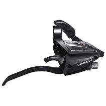 LEVIER-MANETTE VTT SHIMANO STEF500 DROIT 8V. NOIR POUR FREIN V-BRAKE 4 DOIGTS