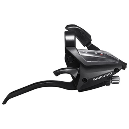 LEVIER-MANETTE VTT SHIMANO STEF500 DROIT 8V. NOIR POUR FREIN V-BRAKE 4 DOIGTS