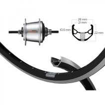 RO.ARR.26x1.75 WINORA RYDE ZAC 421 36 TROUS AXE SH.130 7V NR - 2146633800 - 4055149269449