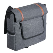 SACOCHE ARRIERE VELO LATERALE ZEFAL URBAN MESSENGER ETANCHE 11L  GRIS - (35x13x30cm) - FABRIQUE EN MATERIAU RECYCLE