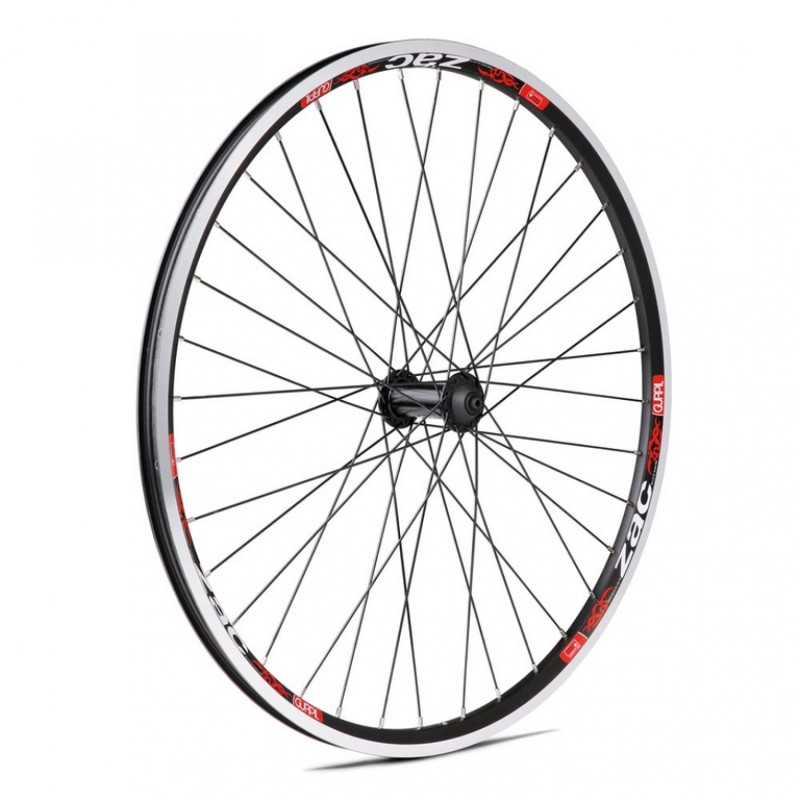 ROUE AVANT GURPIL 26" ZAC MOYEU NOIR RAYONS NOIRS NOIRE - 30110 - 8420011301101