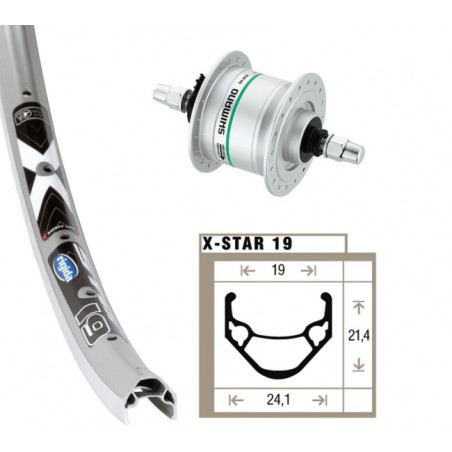 ROUE AV 20X1.75 M-DYNAMO DH3N20 NT 36T RIGIDA X-STAR 19 ARG - 2142013200 - 4032191722061