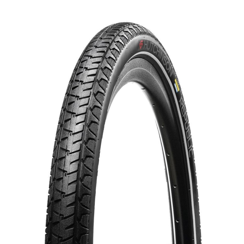 PNEU VÉLO ELECTRIQUE HUTCHINSON REPUBLIC INFINITY TUBE TYPE TR 27,5X2,4" NOIR REFLEX