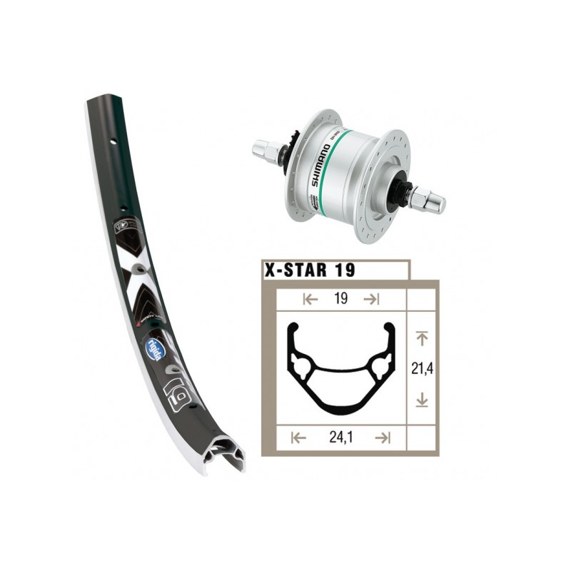 ROUEAV 28X1.75DYN.MOYEU3N30 AGT.SSP 36T RIGIDA X-STAR 19 NOI - 2146456500 - 4032191722276