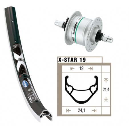 ROUEAV 28X1.75DYN.MOYEU3N30 AGT.SSP 36T RIGIDA X-STAR 19 NOI - 2146456500 - 4032191722276