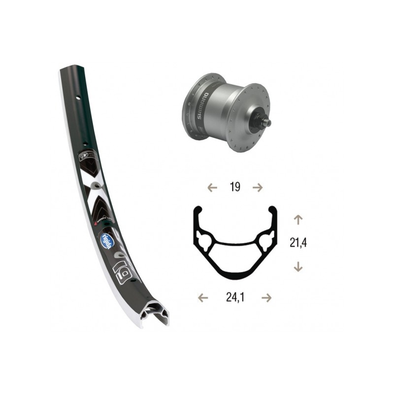 ROUE AV 28X1.75DYN.MOYEU3N30 AGT.SSP 36T RIGIDA X-STAR 19 NO - 2146456600 - 4032191826592