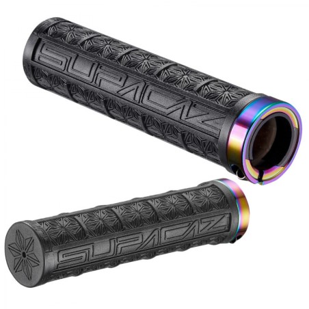 JEU DE POIGNÉES SUPACAZ GRIZIPS 32mm NOIRES/ARC-EN-CIEL - GR-37 - 660902386505