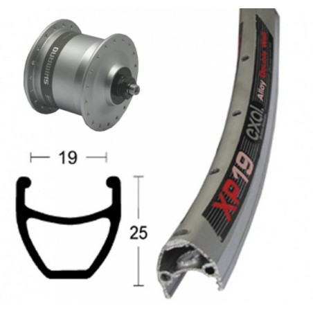 ROUEAV28X1.75MOY DYN. DH3N31 ARG. QR 36T EXAL XP-19 ARGENT/A - 2146534300 - 4032191563817