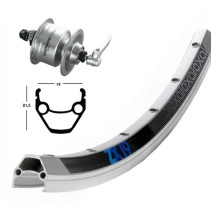 ROUEAV28X1.75 MOY-DYN DH3N72 ARG. QR 36T EXAL ZX 19 ARGENT, - 2146561800 - 4032191685991