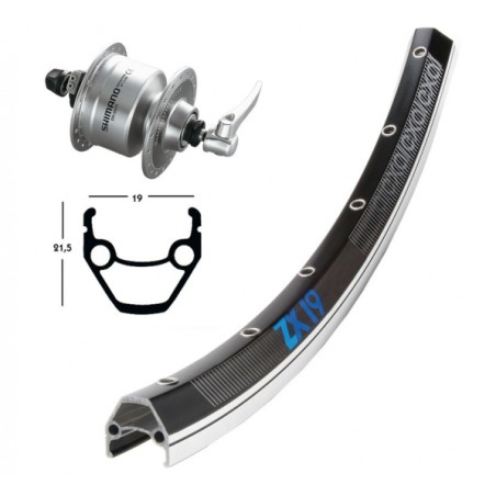 ROUEAV 28X1.75MOY-DYN. DH3N72 ARG. QR 36 EXAL ZX 19 NOIR/ARG - 2146563000 - 4032191677842