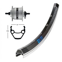 ROUEAV28X1.75MOY-DYN.DH3N31ARG.RIGIDE36T EXAL ZX 19 NOIR/ARG - 2146563100 - 4032191611570