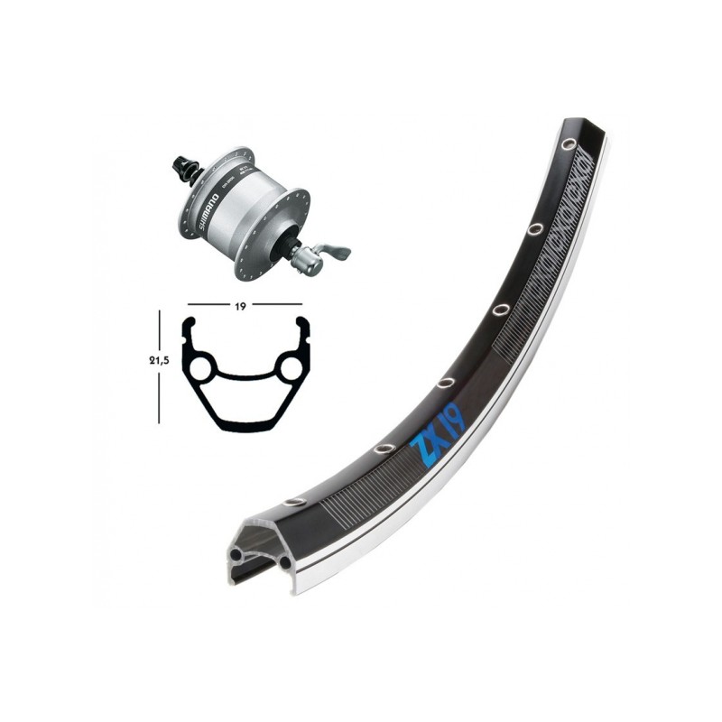 ROUE AV.RIDEWILL 28x1.75 DYN. BR SHIM.DH3N31 36 TR.NOIRE/ARG - 2146563200 - 4032191677835