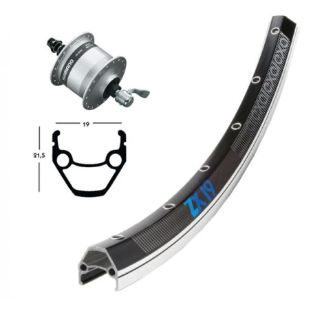 ROUE AV.RIDEWILL 28x1.75 DYN. BR SHIM.DH3N31 36 TR.NOIRE/ARG - 2146563200 - 4032191677835