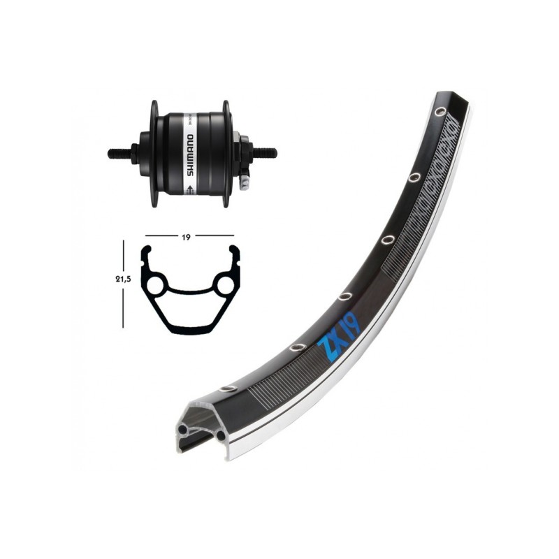 AV28X1.75 MOY-DYN DHC3000 NR RIGIDE 36T EXAL ZX 19 NOIR/ARGE - 2146563300 - 4032191611587
