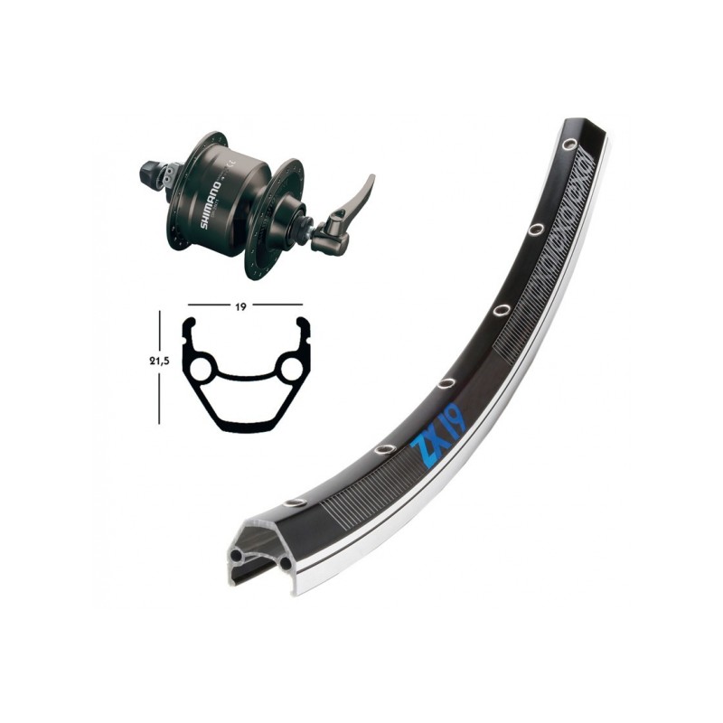 ROUE AV 28X1.75 MOY.DYN.NOIR 3N72 QR 36T EXAL ZX19 NOIR/ARGE - 2146563900 - 4032191780061