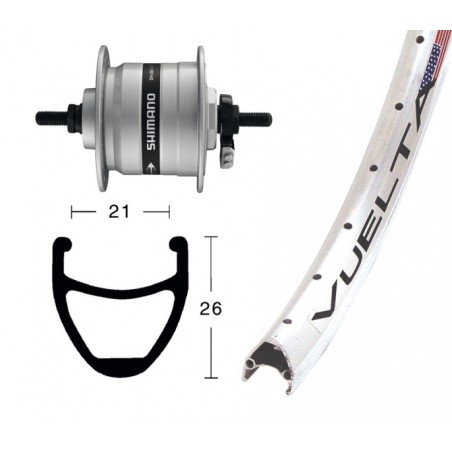 ROUE AV 28X1.75,MOY.DYN. DH3N31, NT 36T. AIRLINE 1 RAYONS IN - 2146566800 - 4055149169657